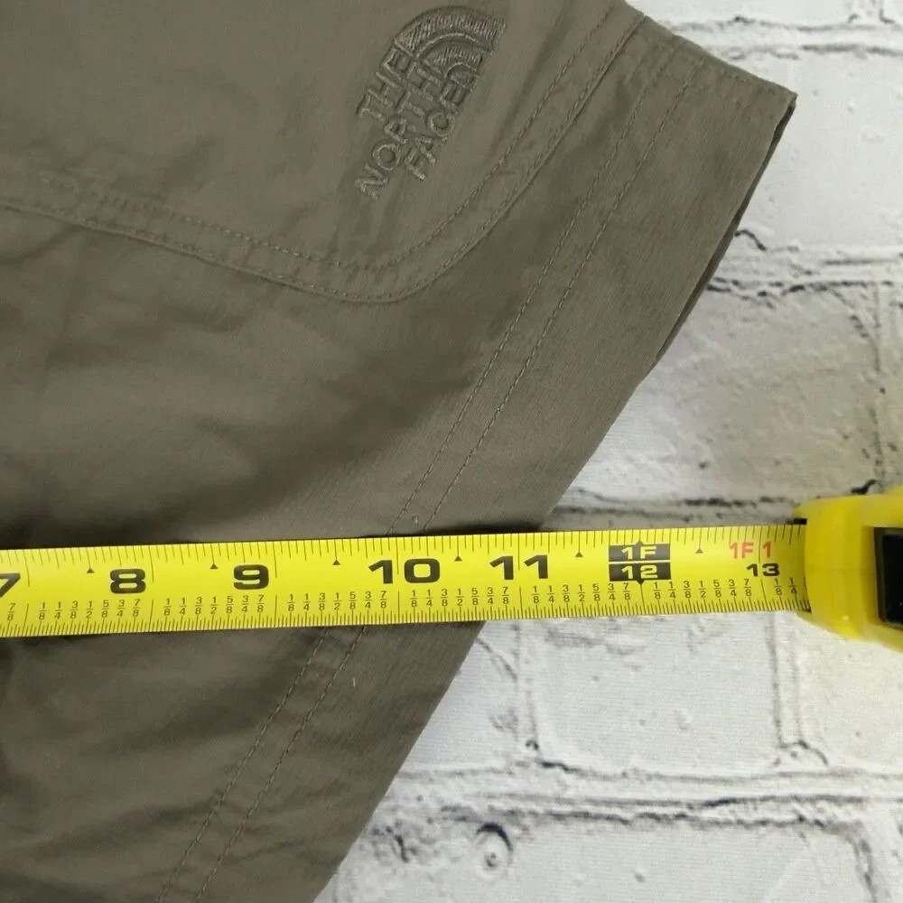 The North Face 100%Nylon Trail, Hiking Cargo Shorts Mens 34 Dark Green